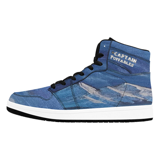 Moonscape Men's High Top Sneakers